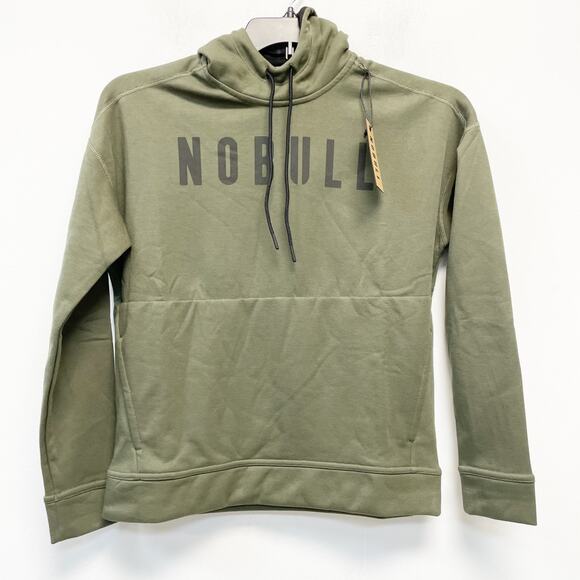 NoBull Women's Army Green Fleece Drawstring Training Pullover Hoodie Size XS - Picture 2 of 6